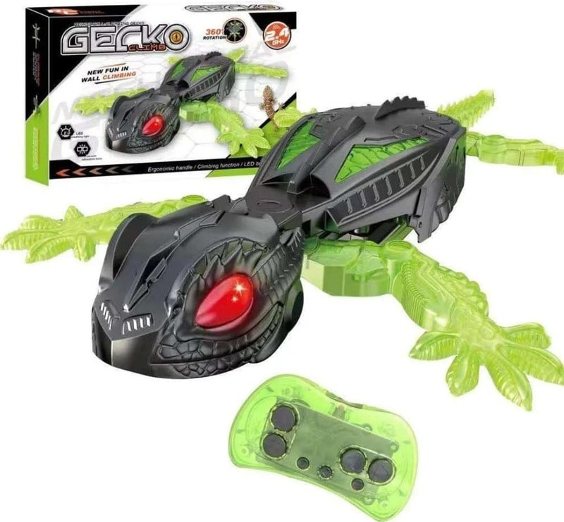 GECKO Remote Control Robotic Lizard Toy, USB Rechargeable, Green and Grey, with Controller - Image 2